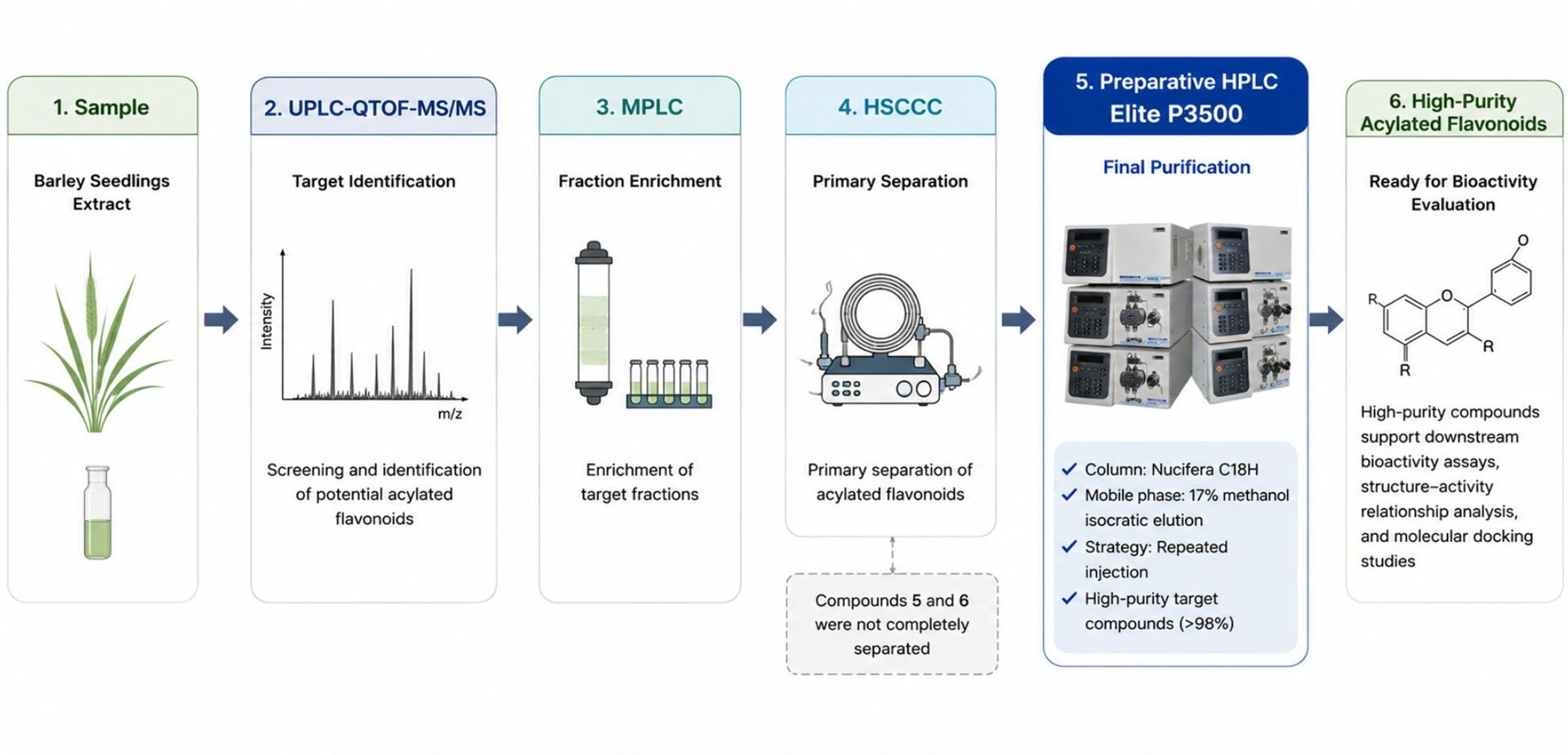 Efficient Purification of Acylated Flavonoids